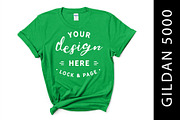 Female Gildan 5000 Mockup Bundle, a Shirt Mockup by lock and page (Thumbnail 13 of 15)