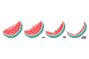 Eating watermelon. Juicy fruits, a Food Illustration by Valerie Bodnar