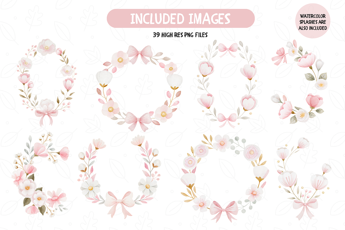 Pastel Coquette Floral Clipart Bundl, an Illustration by TatiMockup (Photo 2 of 6)