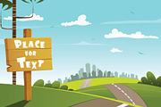 Wooden village sign, an Illustration by mihail.ridkous (Thumbnail 1 of 2)