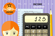 Income Calculation Concept, a Finance Illustration by robuart