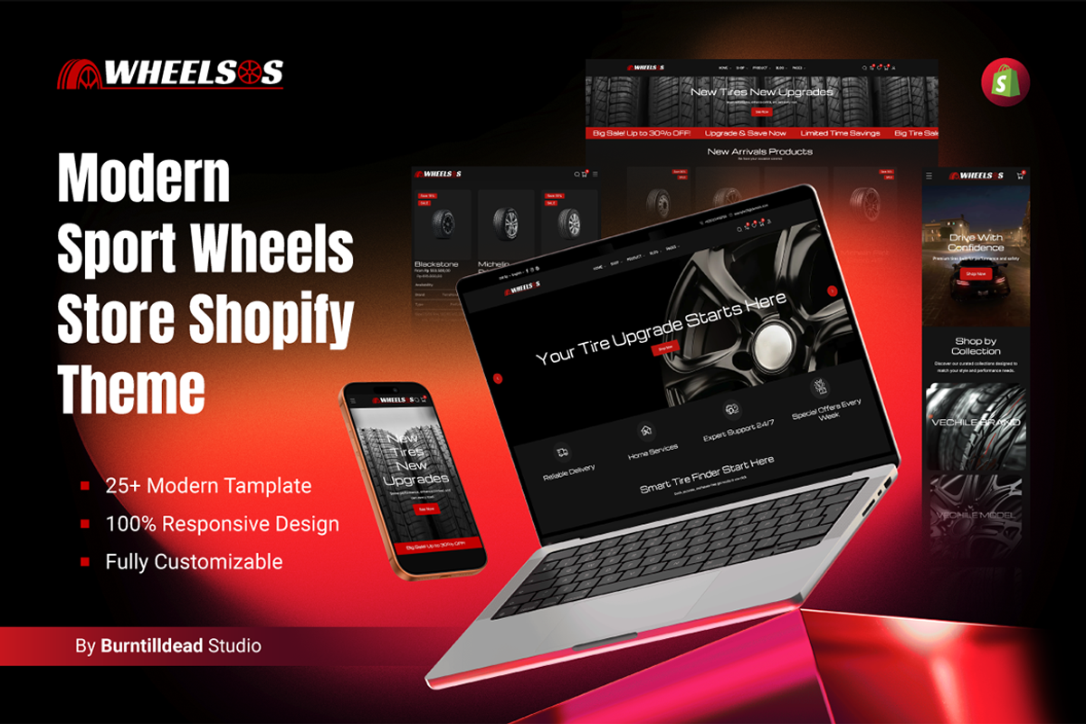 Wheelsos, a Shopify Template by Burntilldead (Photo 1 of 9)