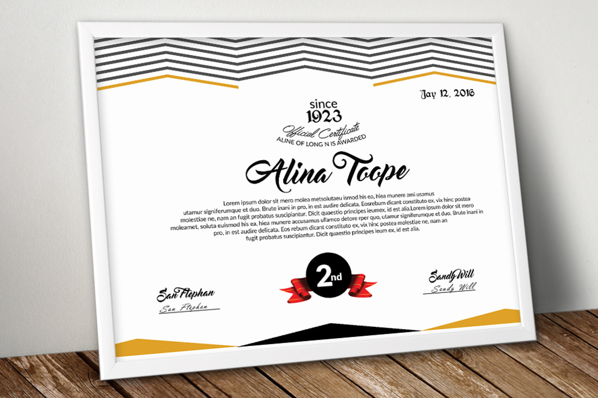 10 Minimal Certificates & Diplomas, a Stationery Template by Design Up (Photo 10 of 11)