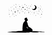 Cosmic Yoga Silhouettes Set, an Illustration by BIPLOB EXPERT (Thumbnail 6 of 9)