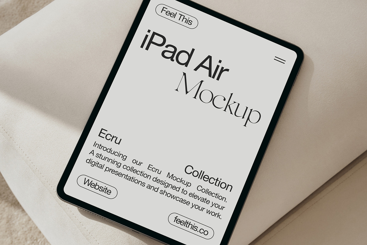iPad Air Mockup PSD, an iPad Mockup by Feel This (Photo 1 of 2)