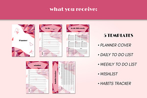 Planner Printable Template A5 Vector