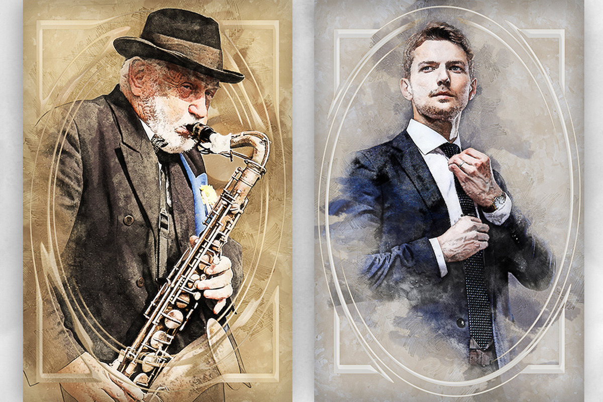 Retro Illustrations Photoshop Action, an Action Add-On by GorynArt (Photo 13 of 22)