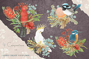 Australian Birds & Flowers, an Animal Illustration by Jen Digital Art (Thumbnail 7 of 7)