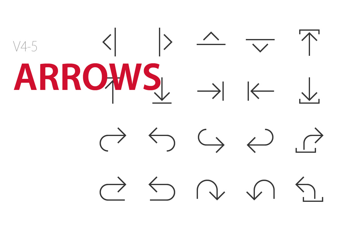 100 Arrows UI icons, an Outline Icon by Palau (Photo 4 of 6)
