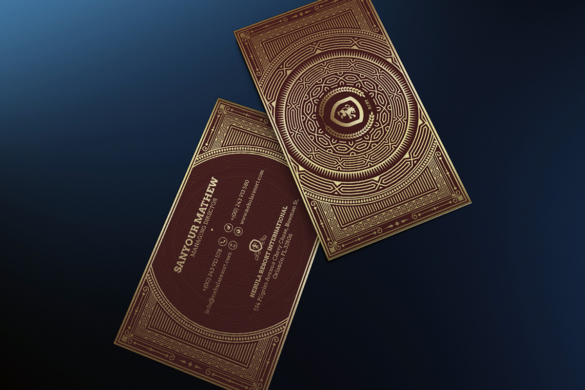 Gold Luxury Business Card, a Business Card Template by GraphicsEgg (Photo 3 of 9)