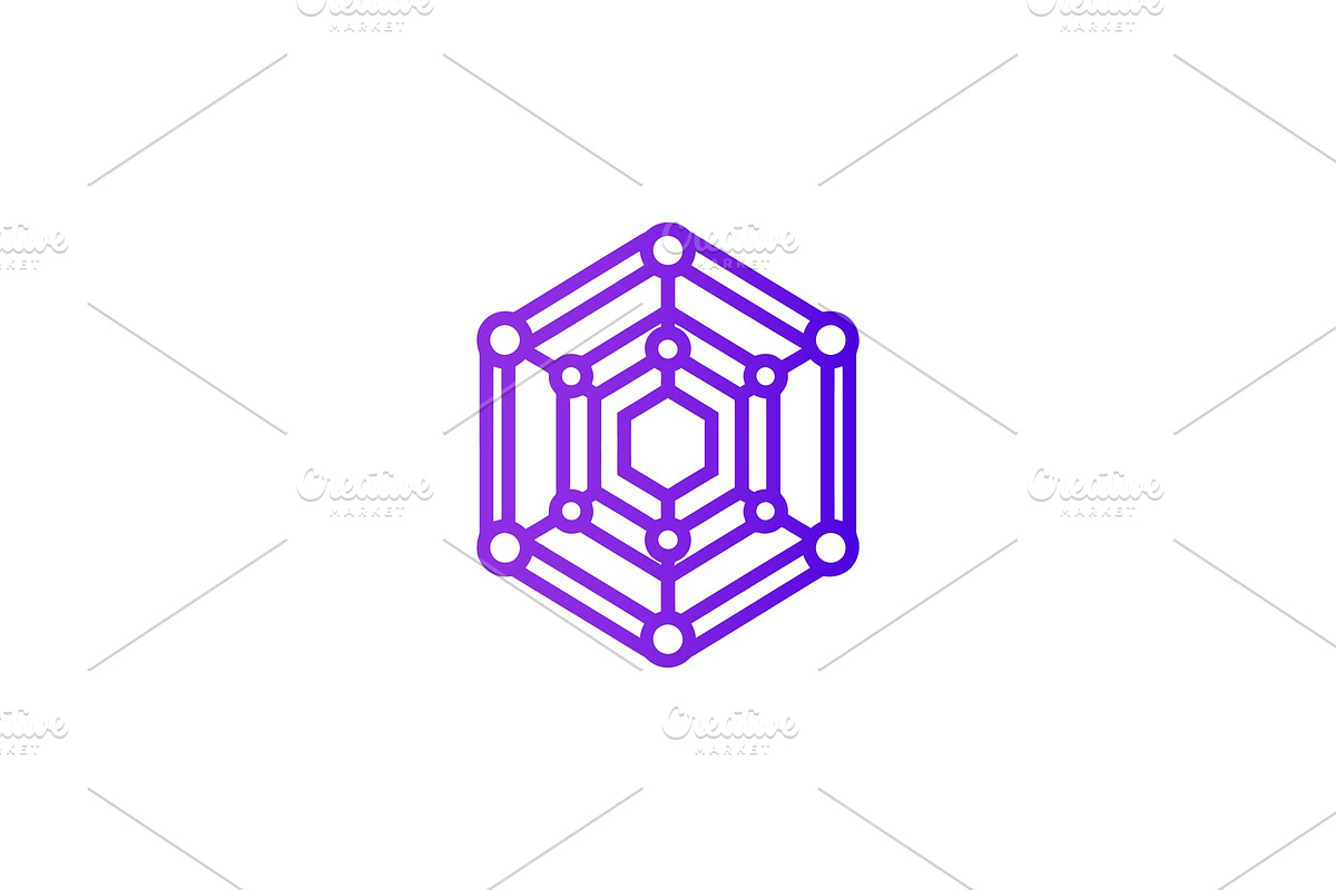 Modern Hexagonal Network Tech Logo, a Branding & Logo Template by Vectorium Studio (Photo 1 of 9)
