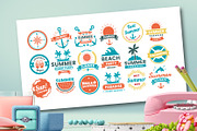 63 SUMMER VINTAGE BADGE & RIBBON, a Branding & Logo Template by Toonsteb (Thumbnail 6 of 16)