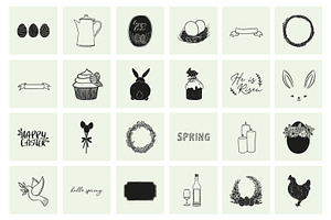 120 Spring & Easter Elements