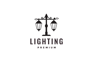 garden lamp public facility logo, a Branding & Logo Template by devastd