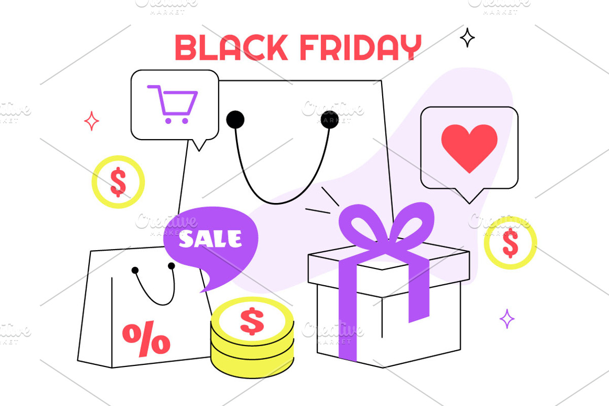 6 Black Friday Illustration, a Finance Illustration by denayunebgt (Photo 3 of 3)
