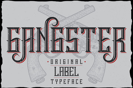 Gangster label typeface, a Symbol Font by Anton Antipov