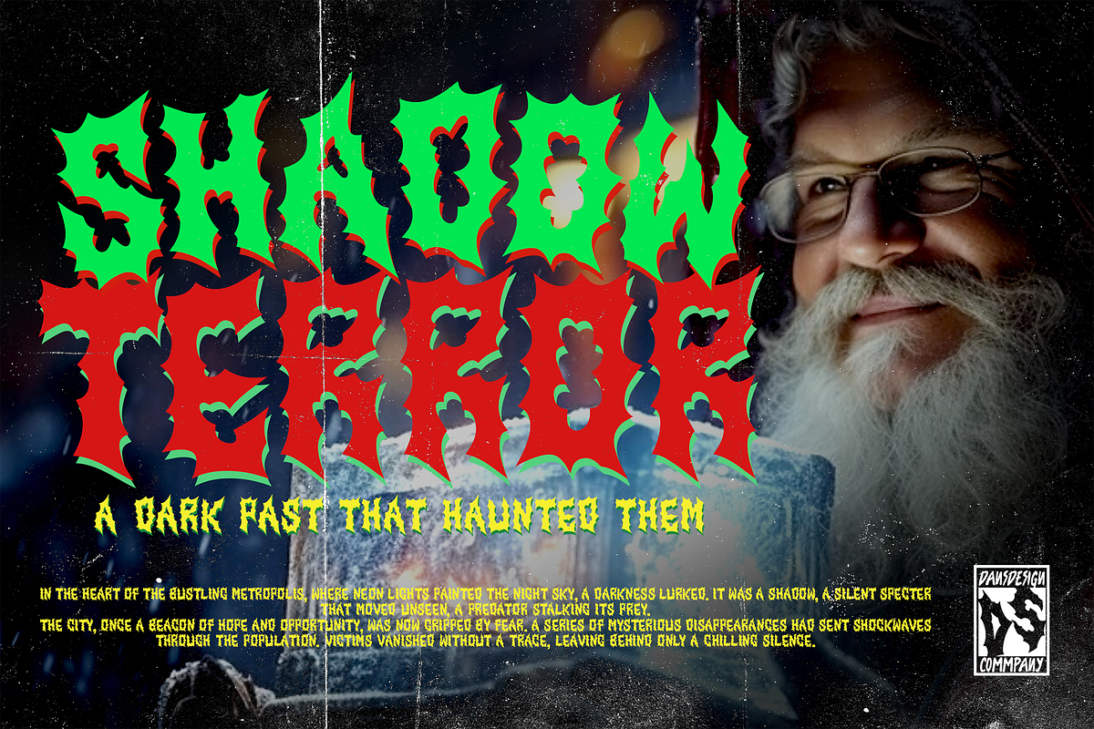 Xmas Crash Metal Horror Graffiti, a Blackletter Font by dansdesign (Photo 7 of 9)