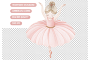 Tiny Ballerina Clipart Set, an Illustration by TatiMockup (Thumbnail 6 of 6)