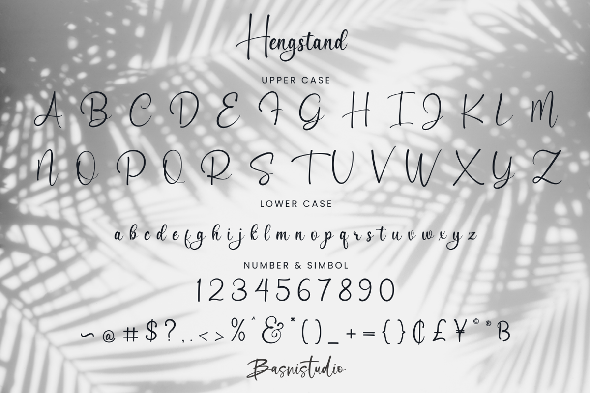 Hengstand Handwritten Font, a Handwritten Font by Basnistudio (Photo 8 of 10)