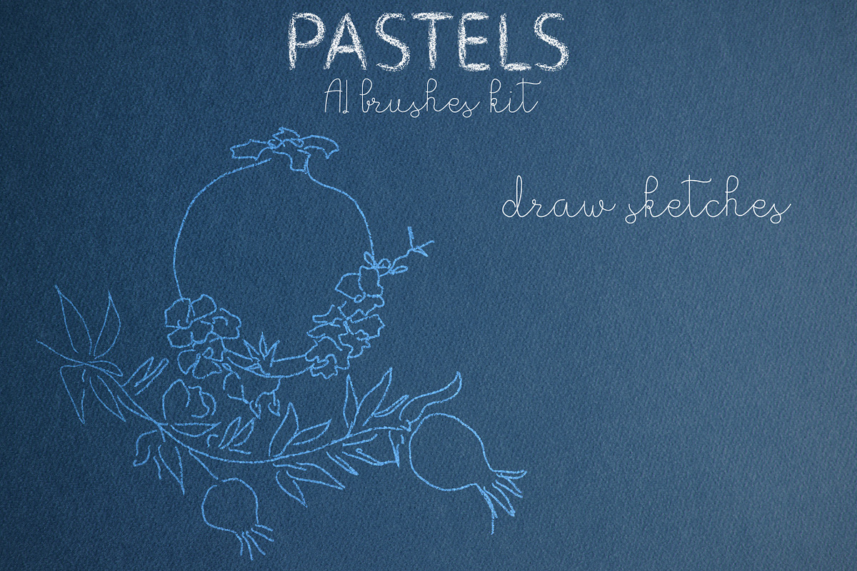 Pastel brushes kit for AI, a Brush Add-On by Leo Studio Design Lab (Photo 3 of 7)