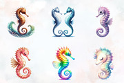 Seahorse Watercolor ClipArt's, an Illustration by RobertsArt (Thumbnail 5 of 7)