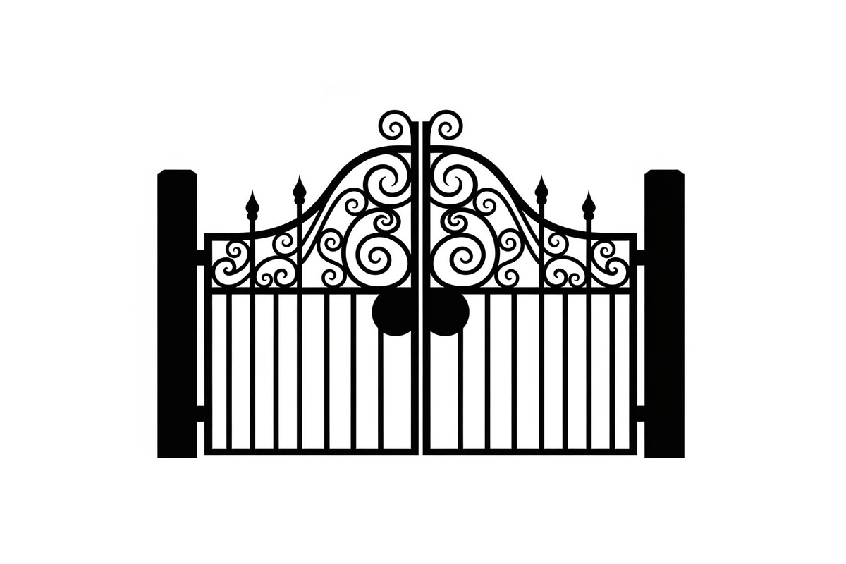 Ornate Wrought Iron Gate Vector Bund, an Illustration by Designs_River (Photo 37 of 47)