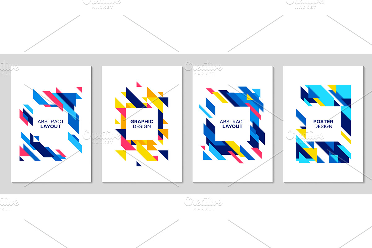 Abstract geometric business posters, a Decorative Illustration by Vector Tradition