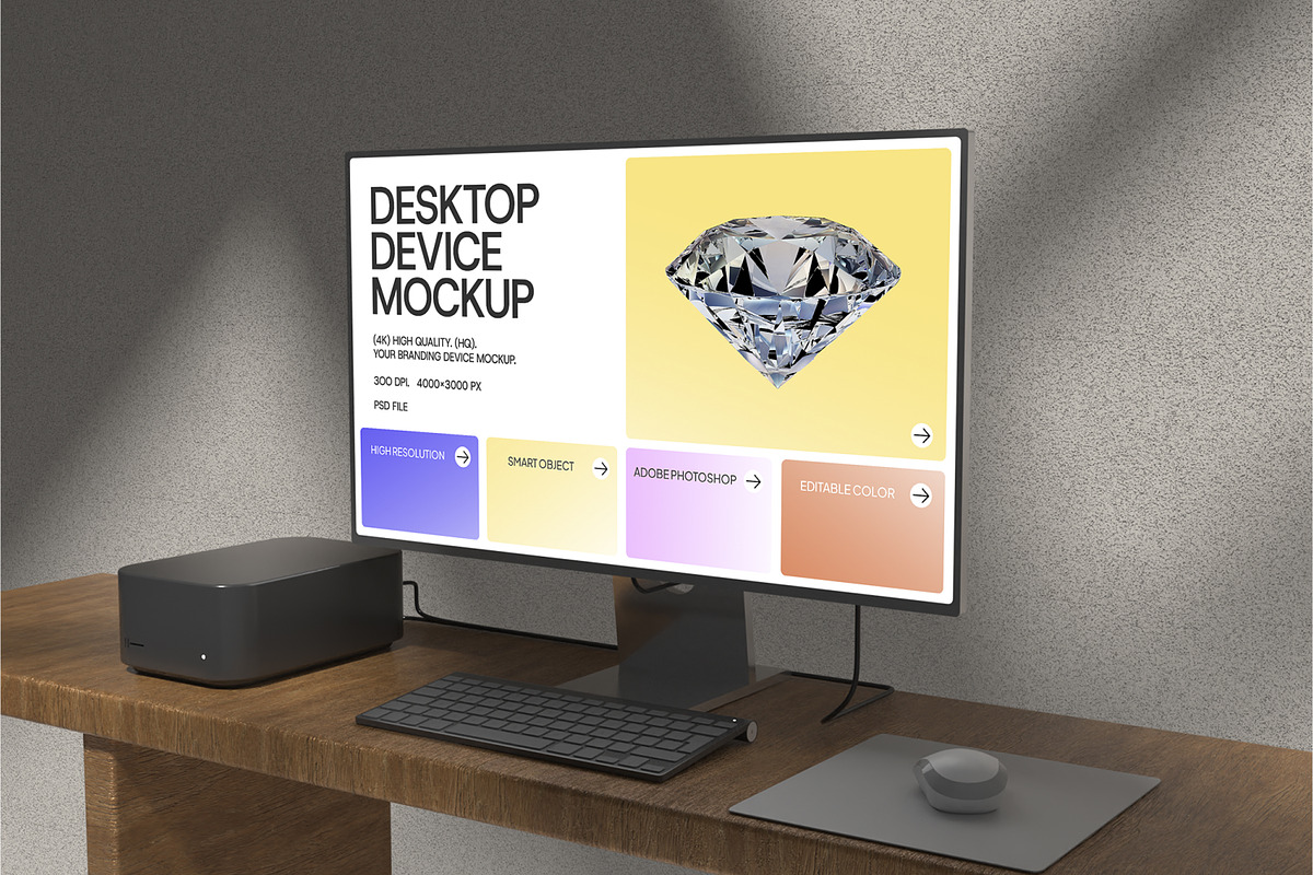 Desktop Mockup, a Wearable Device Mockup by Unerispace (Photo 4 of 5)