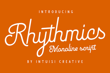 Rhythmics - Monoline Script Fonts