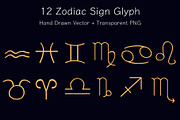 Zodiac Sign Vector Illustration Set, an Illustration by Dawnside Graphic (Thumbnail 2 of 11)