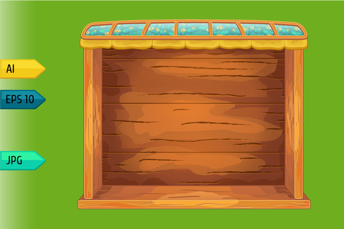 Game wooden shelf windows set, a Templates & Theme by julia_musdotter (Photo 3 of 9)