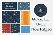 8 bit Galactic Patterns and Stickers, a Pattern Graphic by Alex Krugli (Thumbnail 1 of 8)
