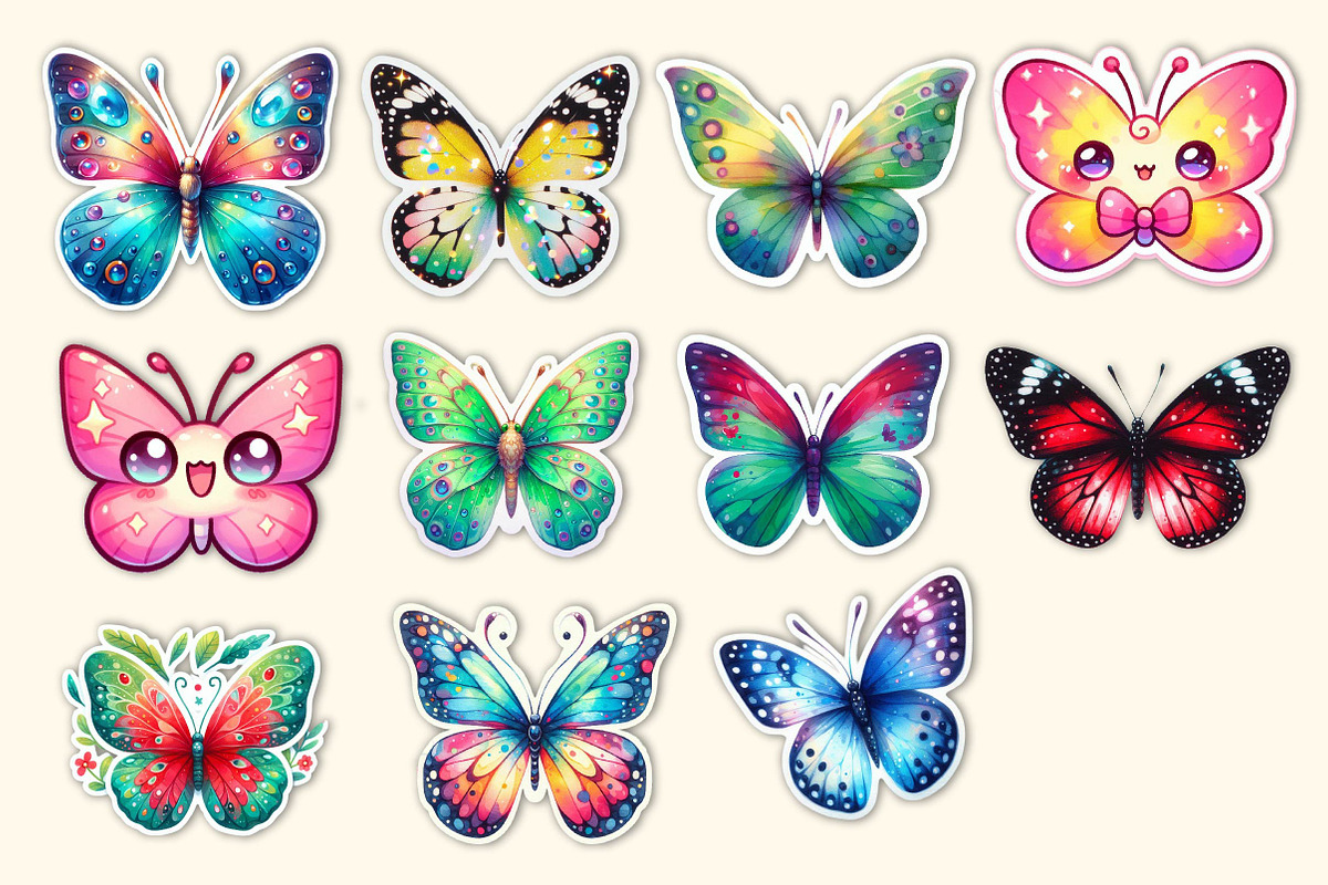 Butterfly Stickers Bundle, an Illustration by Dream Creation (Photo 5 of 5)