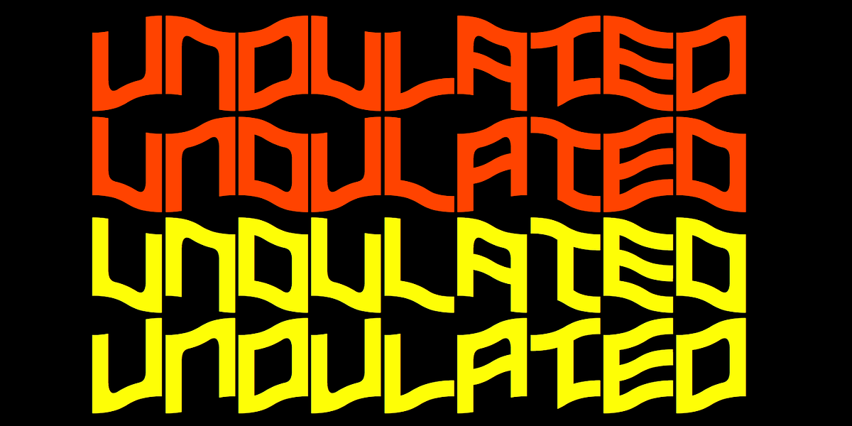 Undulated, a Font by Ingrimayne Type (Photo 4 of 6)