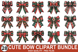 Coquette Christmas Bow Clipart PNG, a Graphic by crative8112