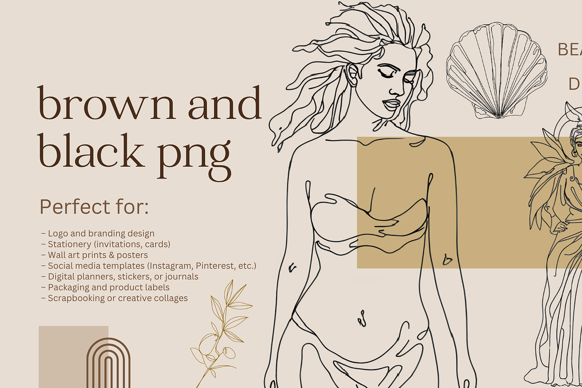 Line art Greek Goddesess, a Decorative Illustration by Katerina (Photo 4 of 6)