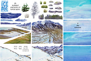 Watercolor ICE AGE collection, an Animal Illustration by Ekaterina Glazkova (Thumbnail 4 of 9)