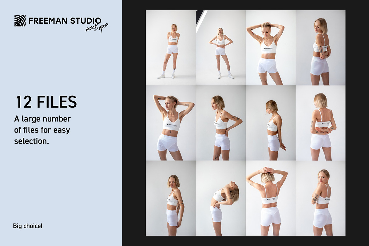 Shorts and Tank-Top Mock-Up Set, a Bottom Mockup by Freeman Studio (Photo 2 of 17)