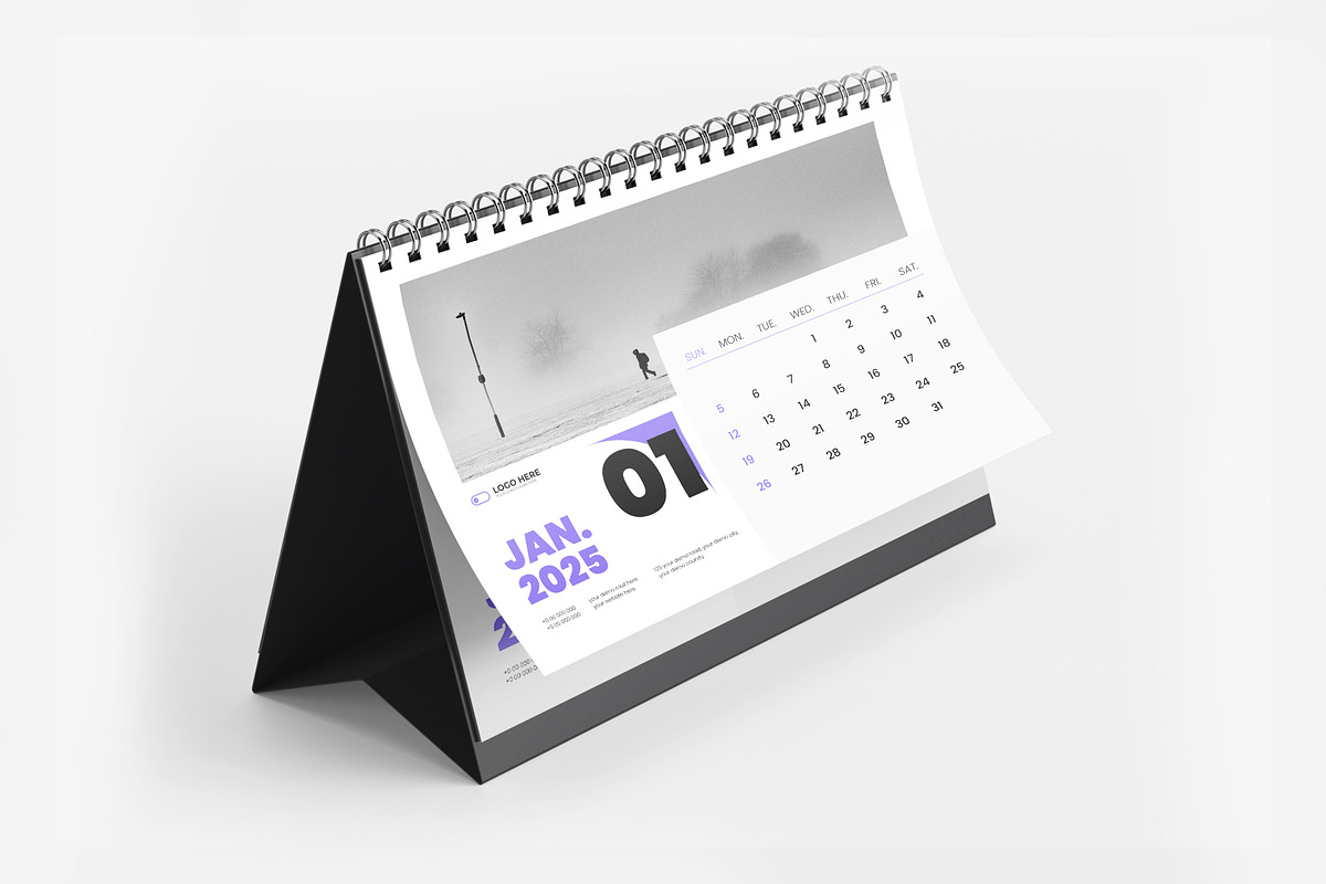 2025 desk calendar design template, a Stationery Template by Tanmoy Topu
