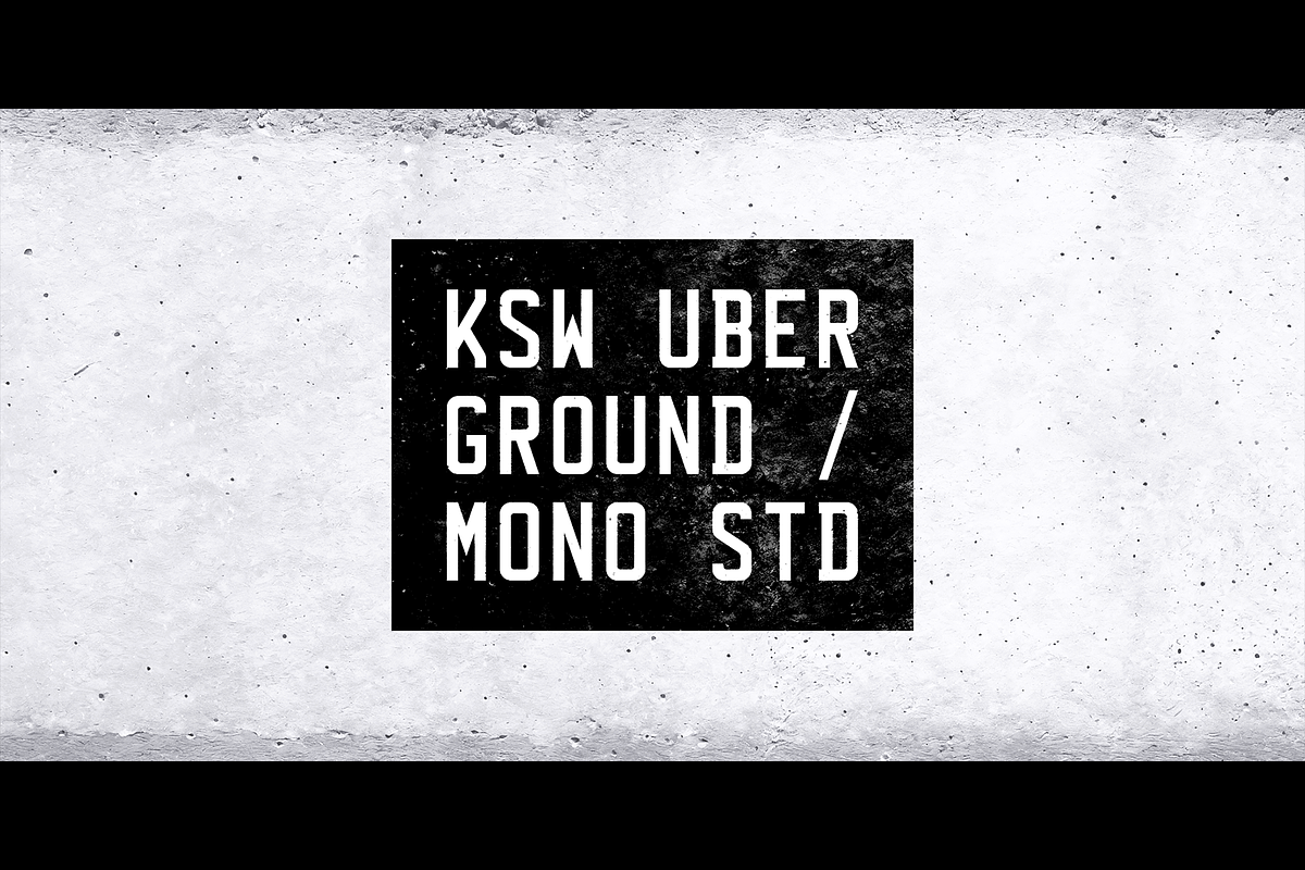KSW Uberground Mono Std Font, a Sans Serif Font by Koshawa (Photo 1 of 6)