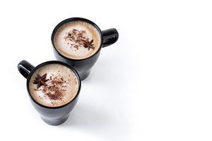 Chai Latte in Black Mug with cinnamon and star anise, a Food & Drink Photo by etorres69