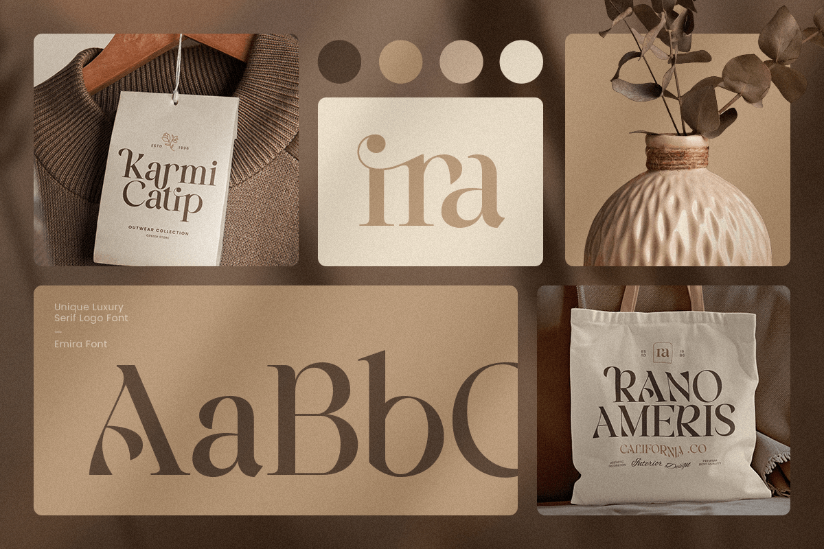 Emira - Unique Luxury Logo Font, a Serif Font by Sensatype (Photo 2 of 12)