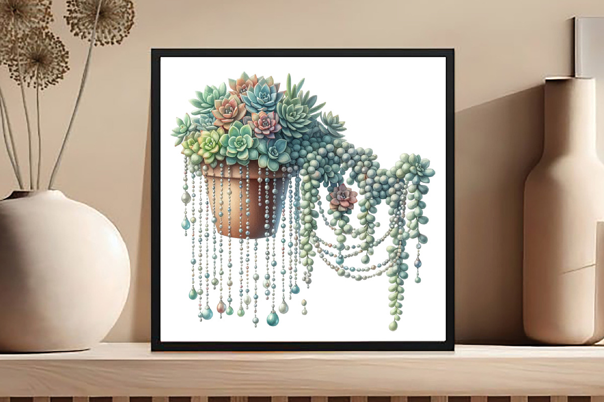 Cactus and Succulents Watercolor Cli, an Illustration by DreamCafeArt (Photo 3 of 5)