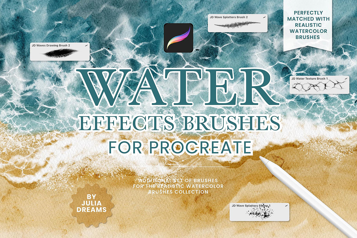 Water Color Brush Procreate Water Paint Brush Procreate The Watercolor  MaxPack Brushes For