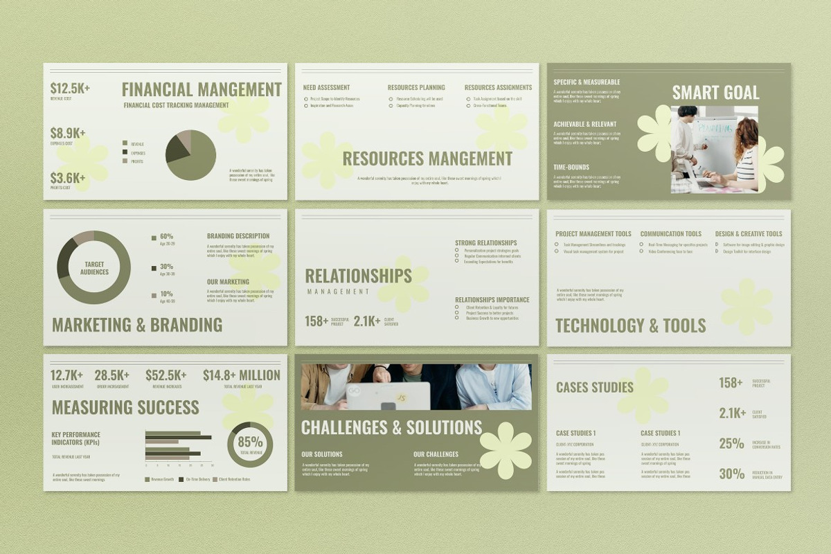 Business Management Google Slide, a Presentation Template by graphicook (Photo 3 of 4)