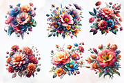 Abstract Flowers Sublimation Clipart, an Illustration by Designworld (Thumbnail 2 of 5)
