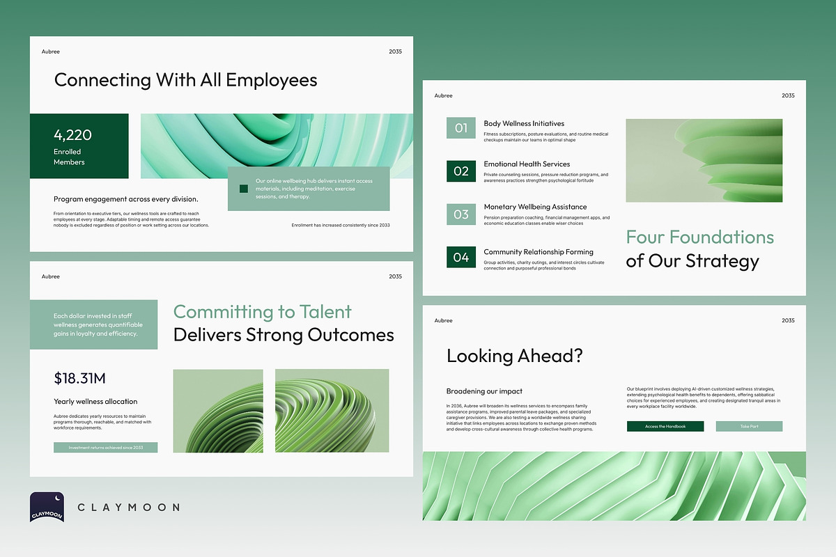 Aubree – Employee Wellbeing Program, a Presentation Template by Claymoon Lab (Photo 6 of 7)