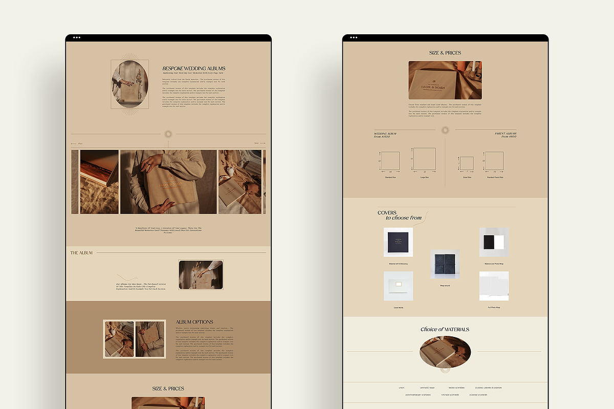 Elegant | Album Guide Webpage, a Marketing Template by Studio Leelou (Photo 6 of 9)