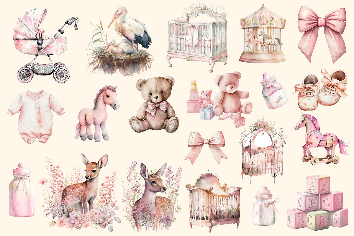 Rosy Dreams, Nursery Collection, a Decorative Illustration by Hello My Print (Photo 9 of 12)