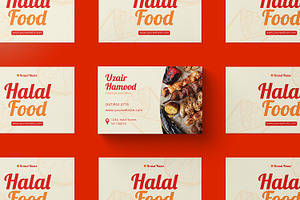 Halal Food - Business Card